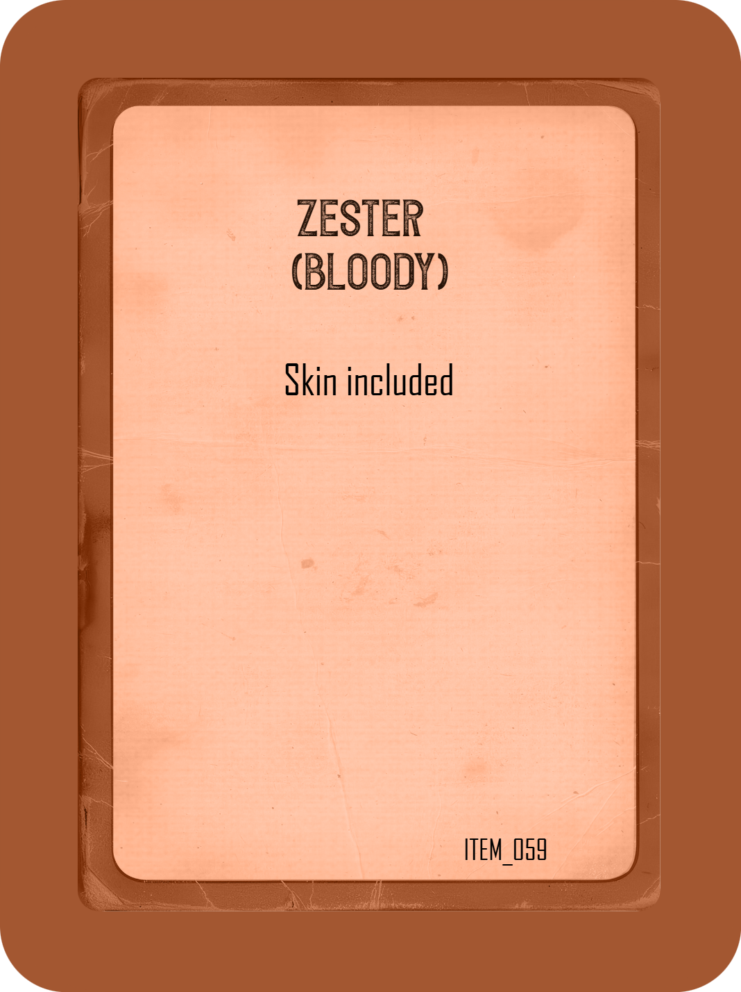 Items card back