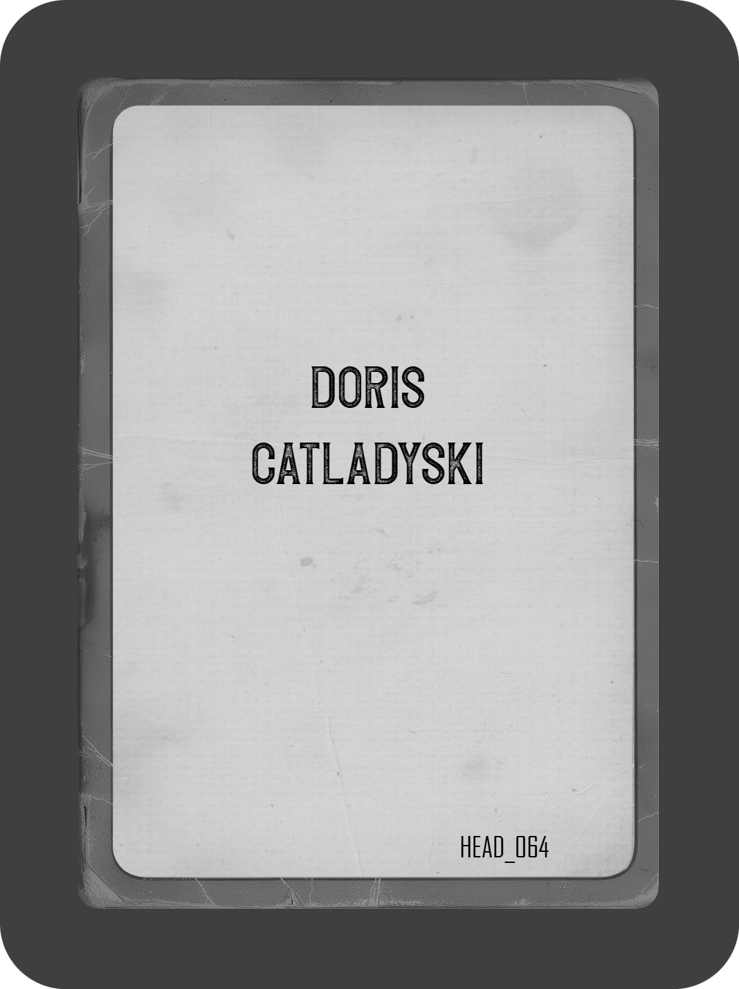 Headstone card back